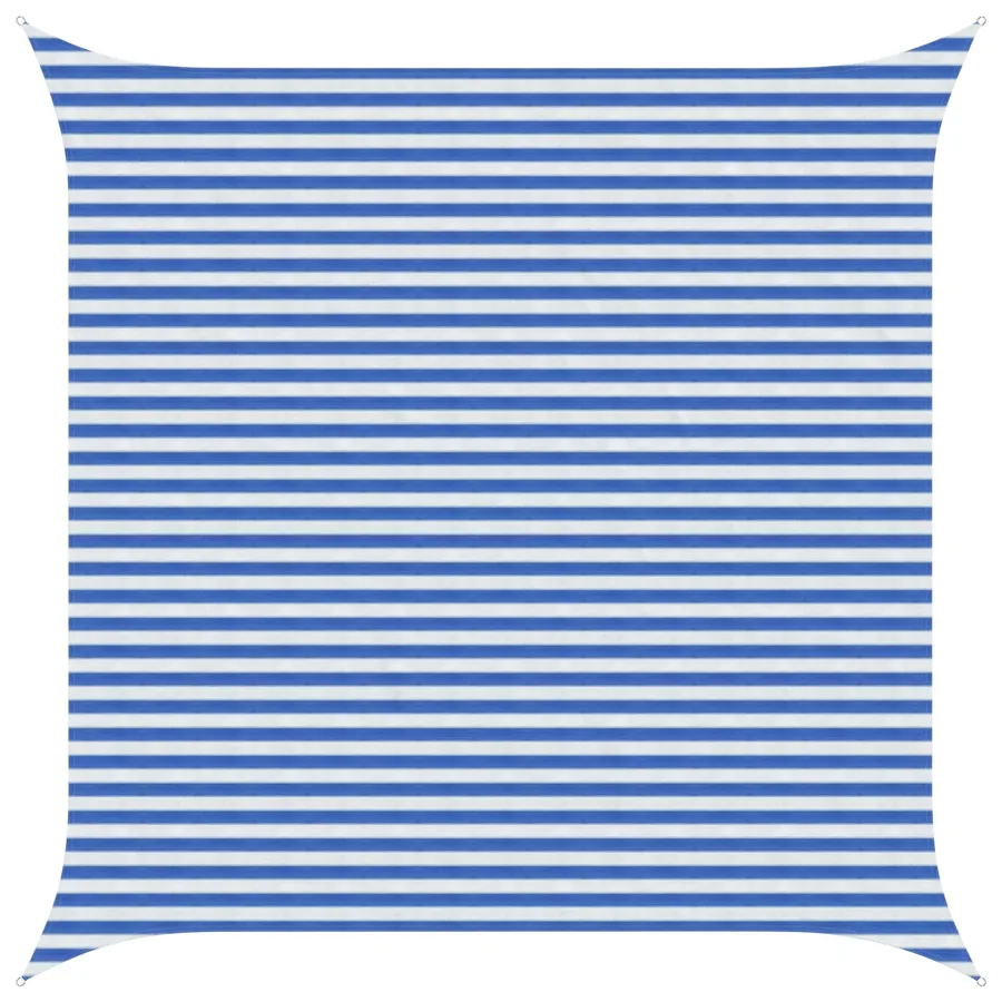 Voile d'ombre Bleu et Blanc 4 x 4 m HDPE