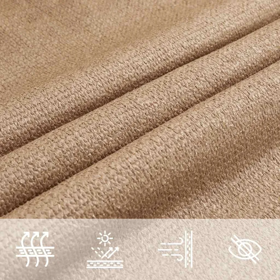 Voile d'ombrage 160 g/m² Taupe 3x3 m PEHD - 7