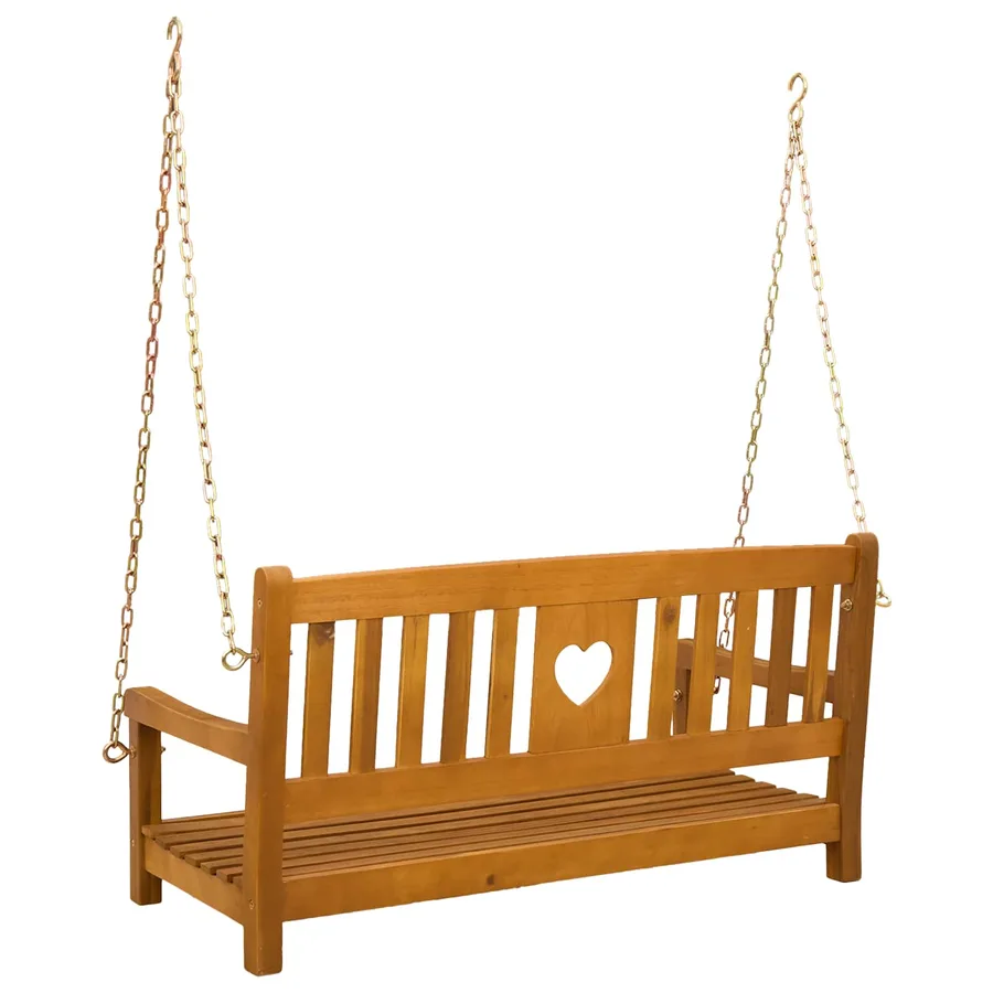 Banc balançoire de jardin Naturel 110 x 56 x 58 cm - 5