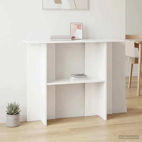Table console Blanc 100 x 30 x 75 cm Bois d'ingénierie
