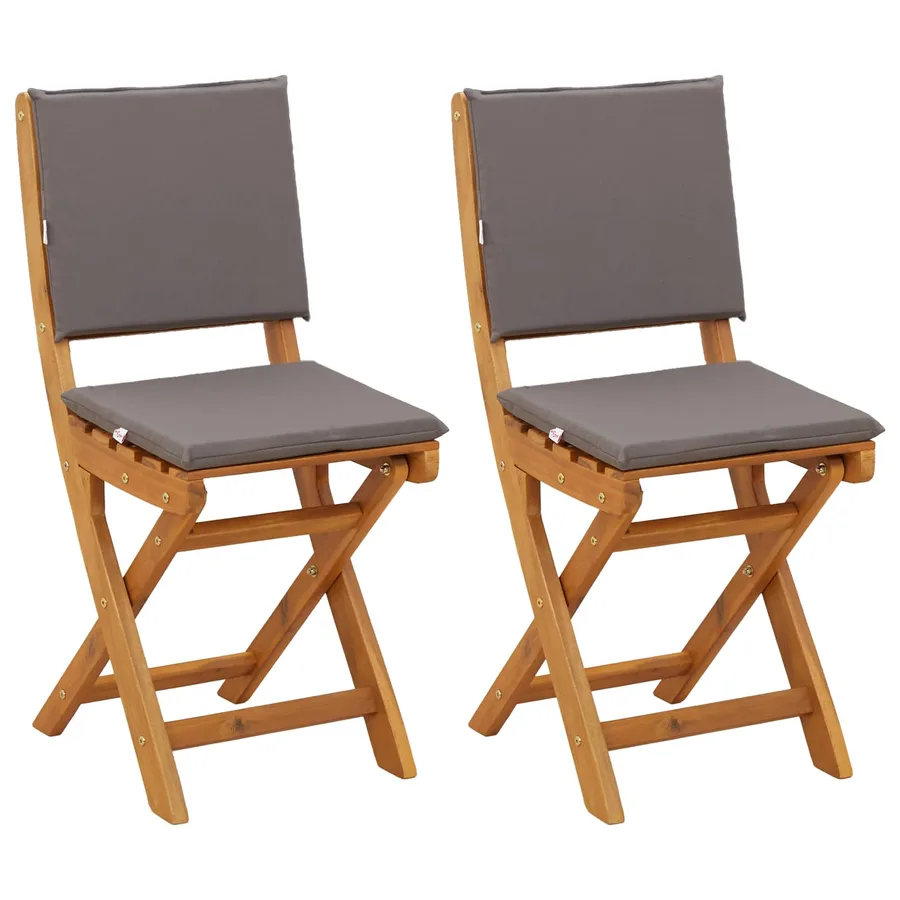 Chaises de bistrot d'extérieur 2 pcs Gris foncé - 2