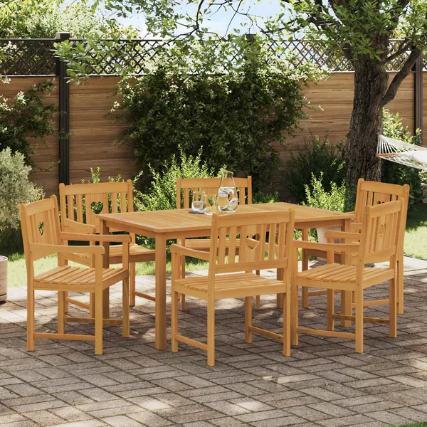 Chaises de jardin 6 pcs Naturel Bois d'Acacia Massif