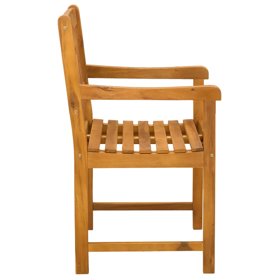 Chaises de jardin 6 pcs Naturel Bois d'Acacia Massif - 5