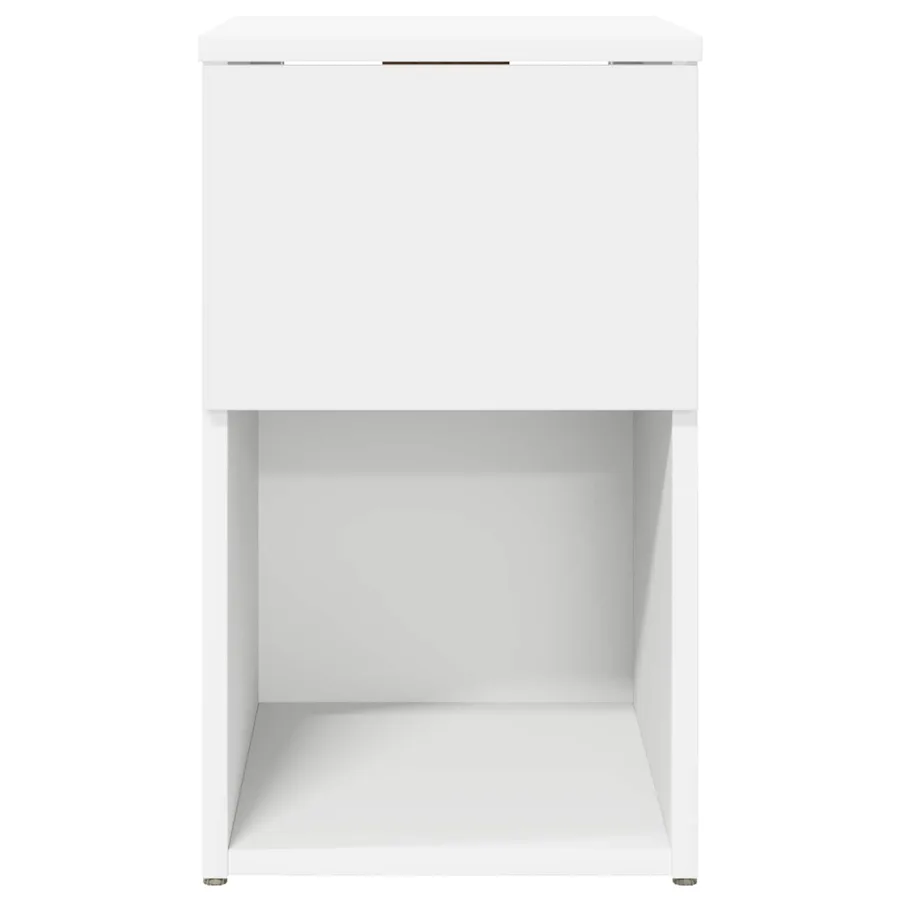 Armoire de lit 2 pcs Blanc 29 x 31,5 x 49 cm Bois d'ingénierie - 7