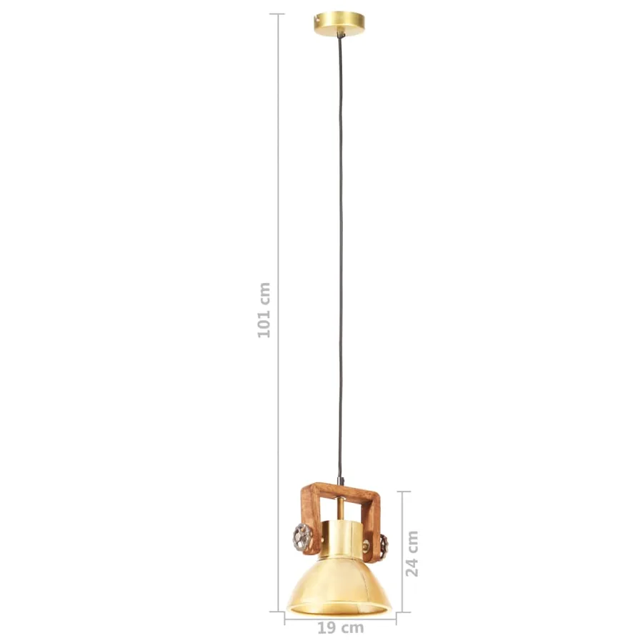 Lampe suspendue industrielle 25 W Laiton Rond 19 cm E27 - 11