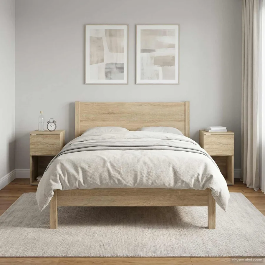 Armoire de lit 2 pcs Chêne Sonoma 29 x 31,5 x 49 cm - 4
