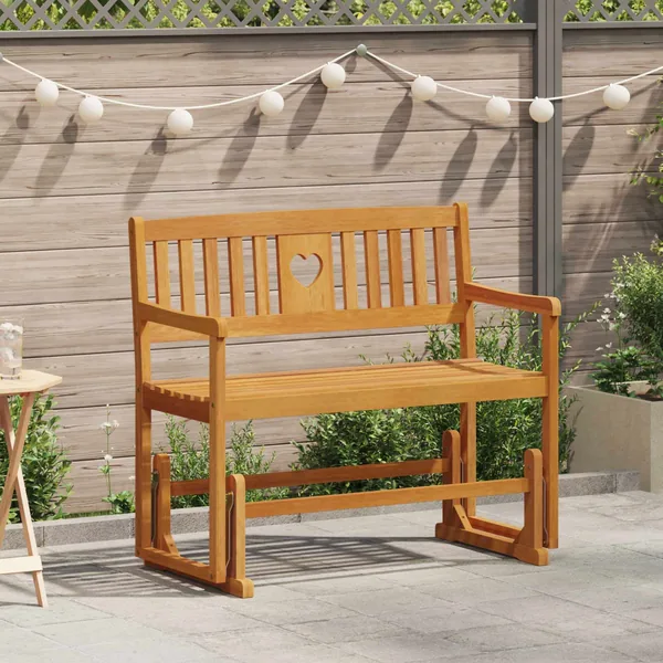 Banc à bascule de jardin Naturel 110 x 59 x 97 cm