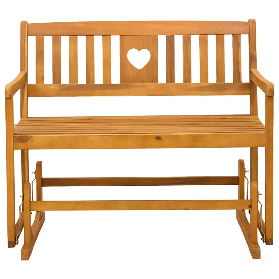 Banc à bascule de jardin Naturel 110 x 59 x 97 cm - 3
