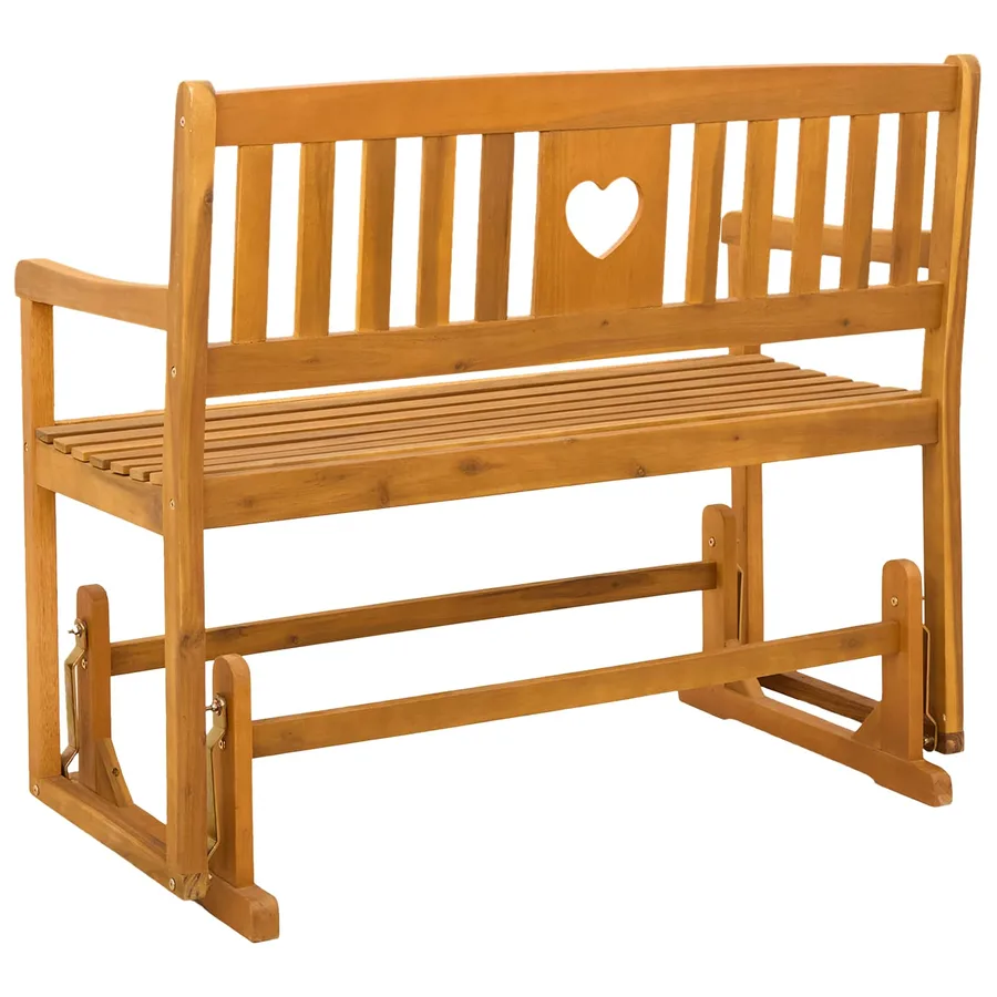 Banc à bascule de jardin Naturel 110 x 59 x 97 cm - 5