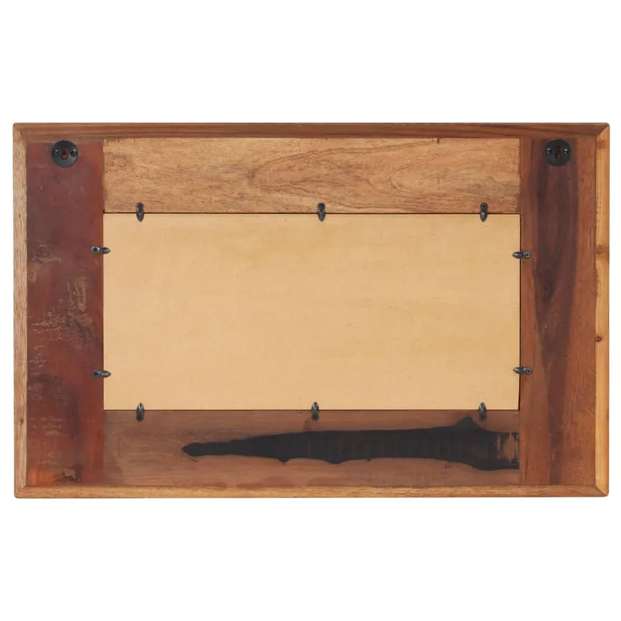 Miroir avec revêtement Bouddha 80x50 cm Bois de récupération - 3