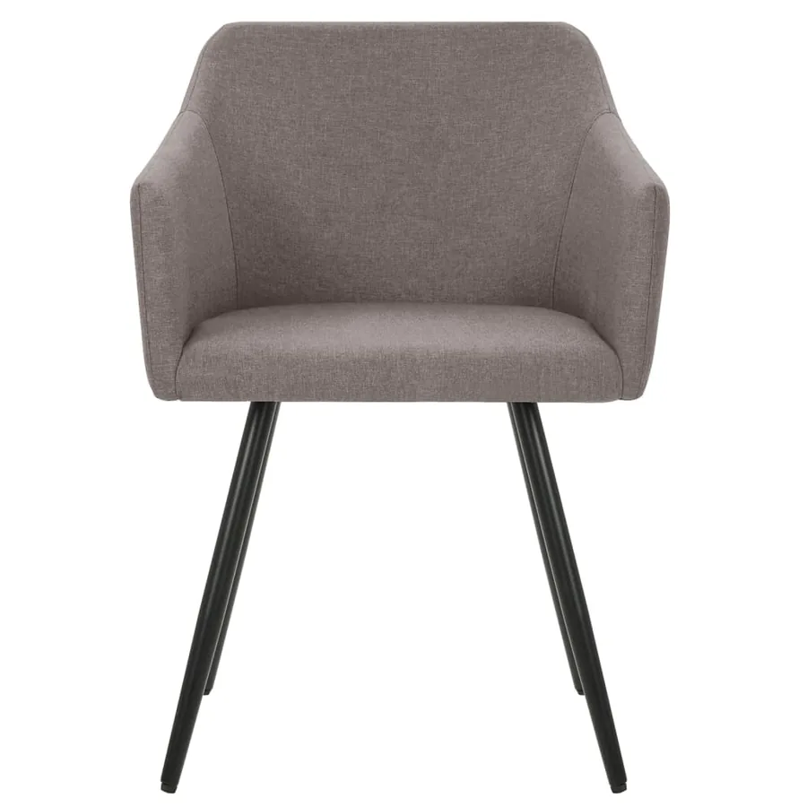 Chaises à manger lot de 2 taupe tissu - 3