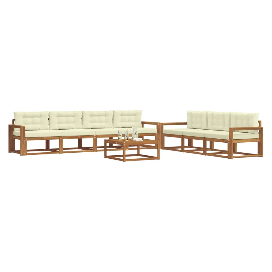 Ensemble de canapés d'extérieur 8 pcs Naturel et Crème - 3