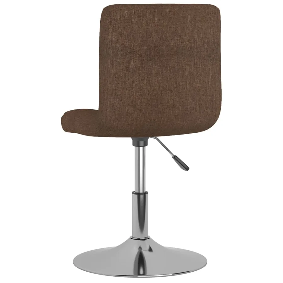 Tabouret de bar pivotant Marron Tissu - 5