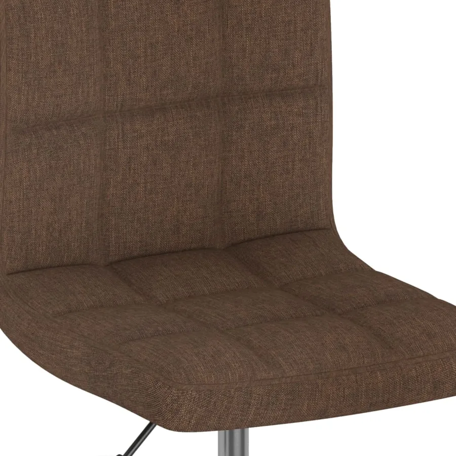 Tabouret de bar pivotant Marron Tissu - 6