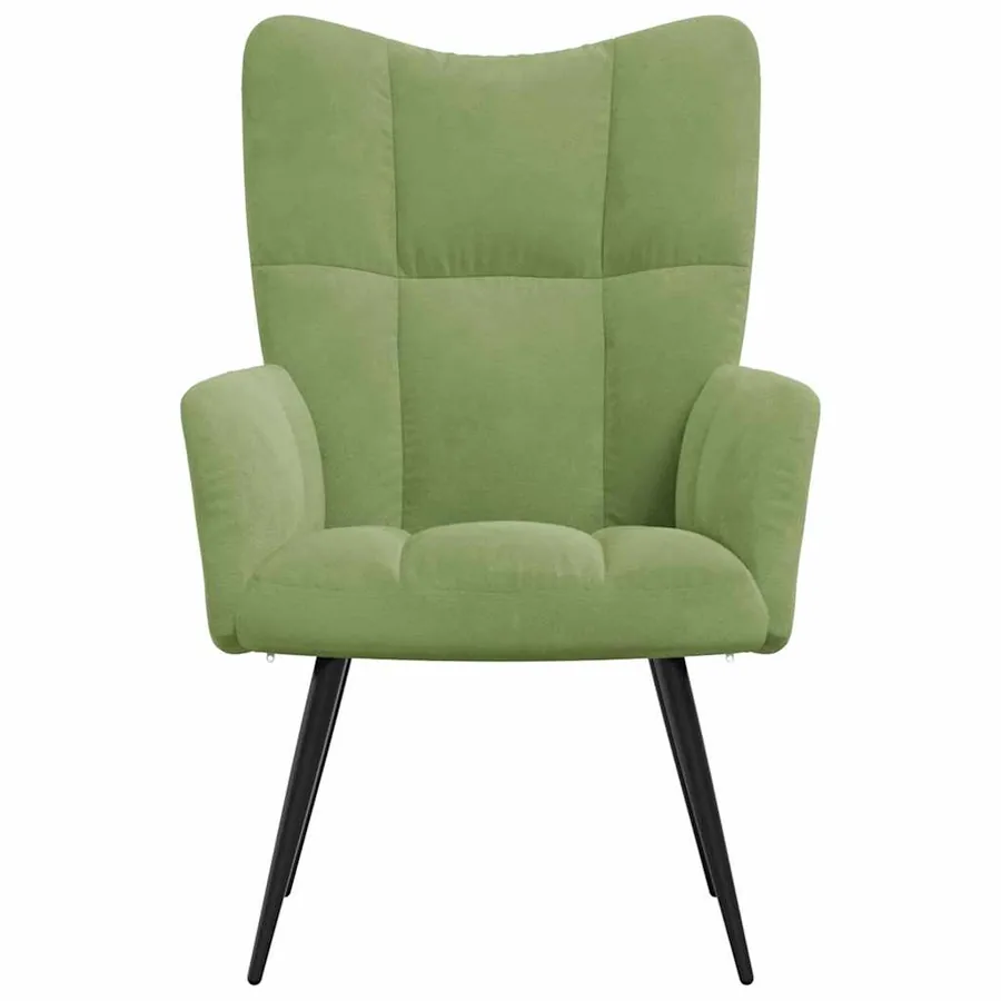 Chaise de relaxation Vert clair Velours - 3