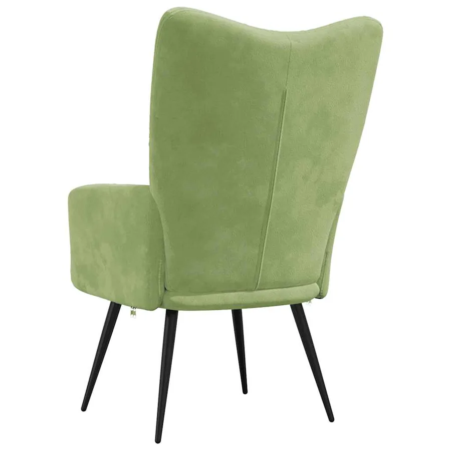Chaise de relaxation Vert clair Velours - 5