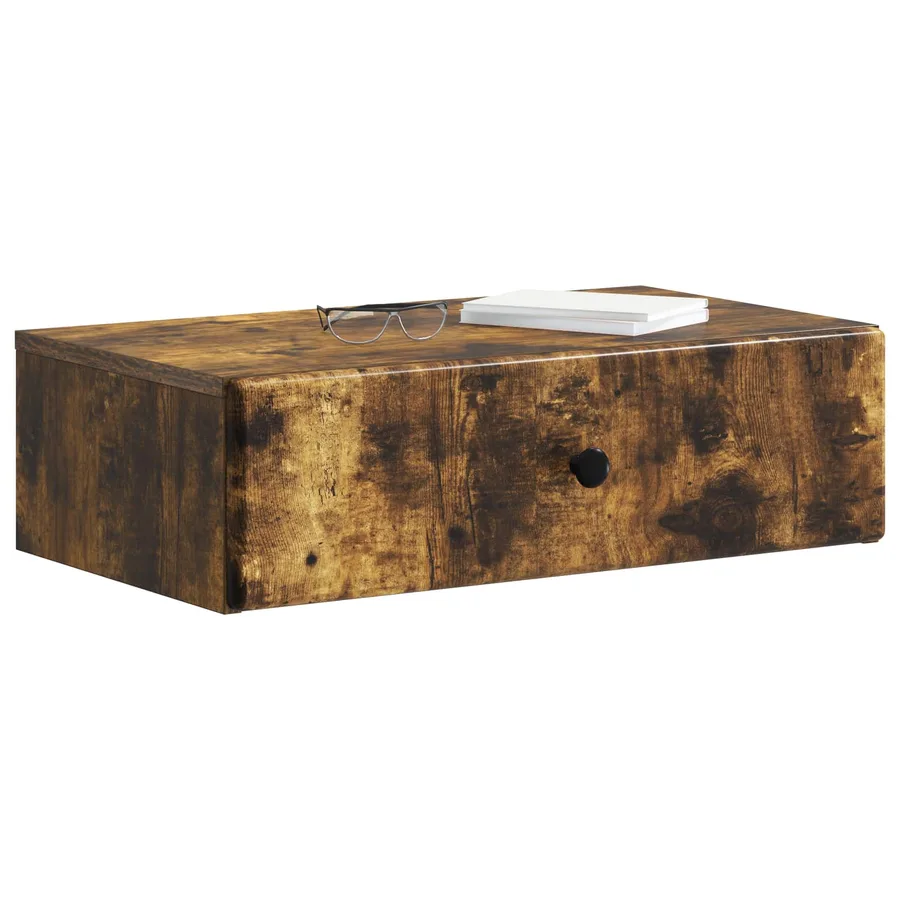Table d'appoint murale Chêne fumé 59 x 34,5 x 17 cm - 3