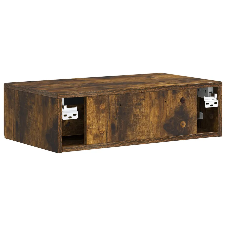 Table d'appoint murale Chêne fumé 59 x 34,5 x 17 cm - 7