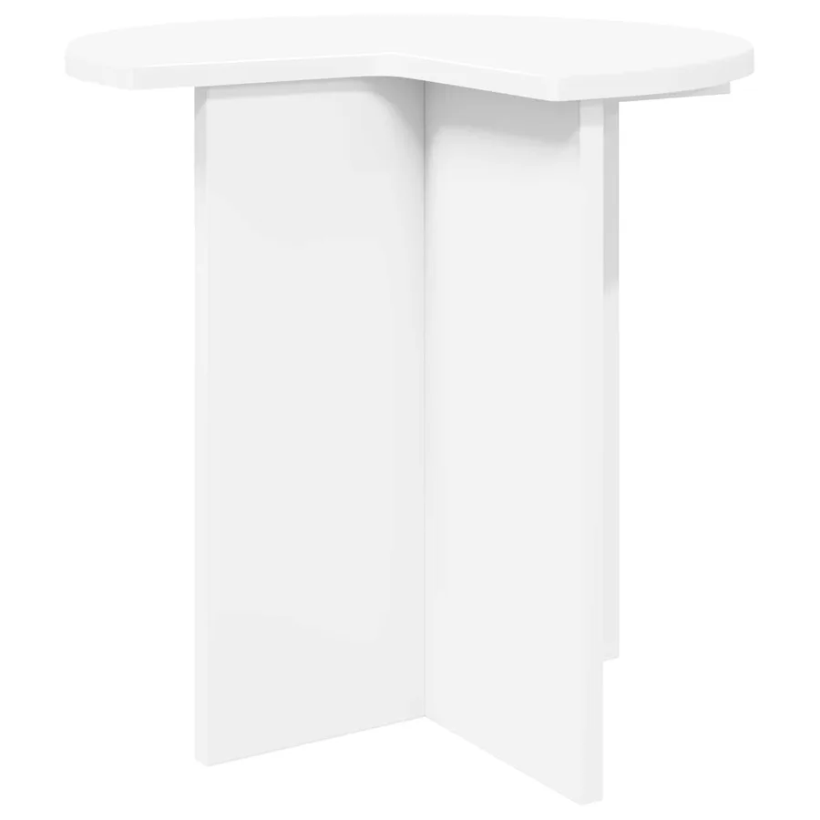 Table d'appoint Blanc Ø 39 x 38 cm Bois d'ingénierie - 2
