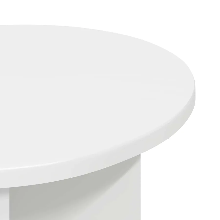 Table d'appoint Blanc Ø 39 x 38 cm Bois d'ingénierie - 4