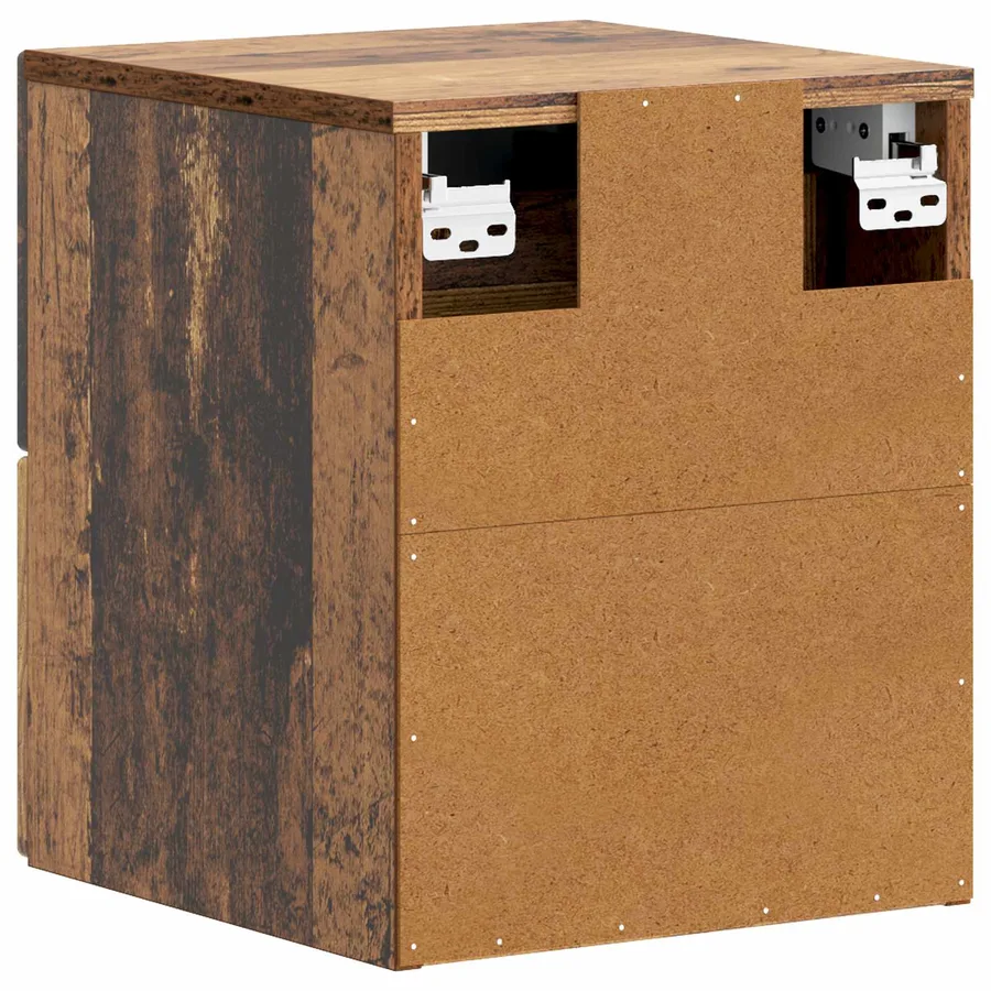 Cabinet de chevet mural Bois ancien 34,5 x 33 x 40 cm - 7