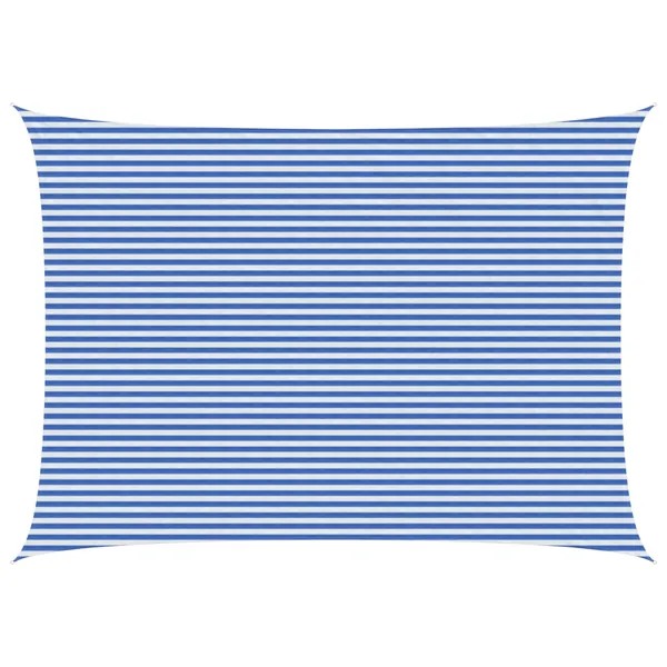 Voile d'ombre Bleu et Blanc 5 x 7 m HDPE