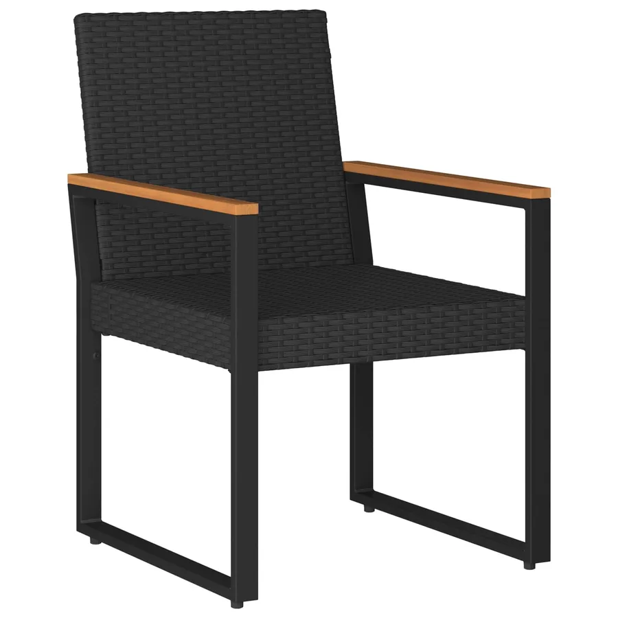 Ensemble de meubles d'extérieur 3 pcs Noir polyrotin - 5