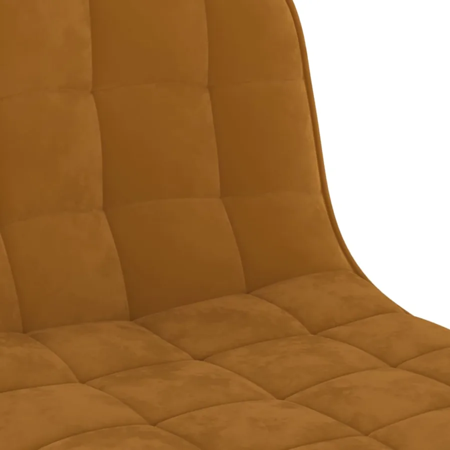 Tabourets de bar lot de 2 marron velours - 8
