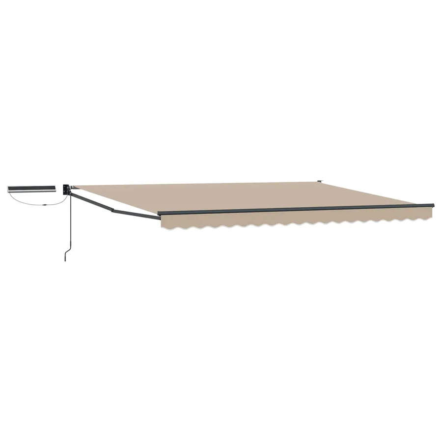 Auvent rétractable électrique Beige et Anthracite 4 × 3 m - 2
