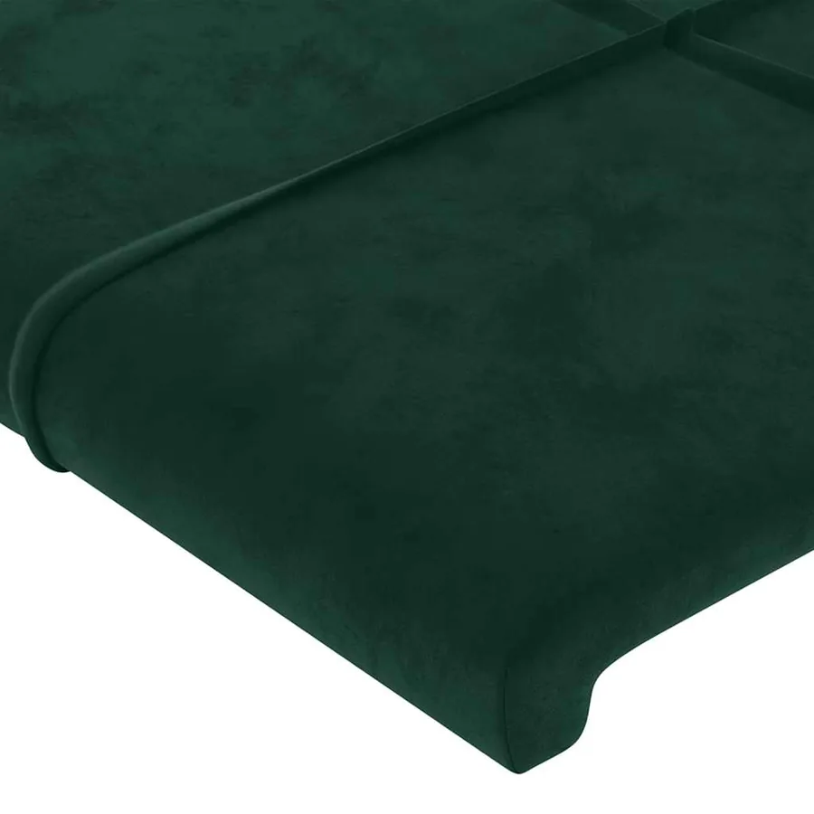 Têtes de lit Vert foncé 160x5x78/88 cm Velours - 4