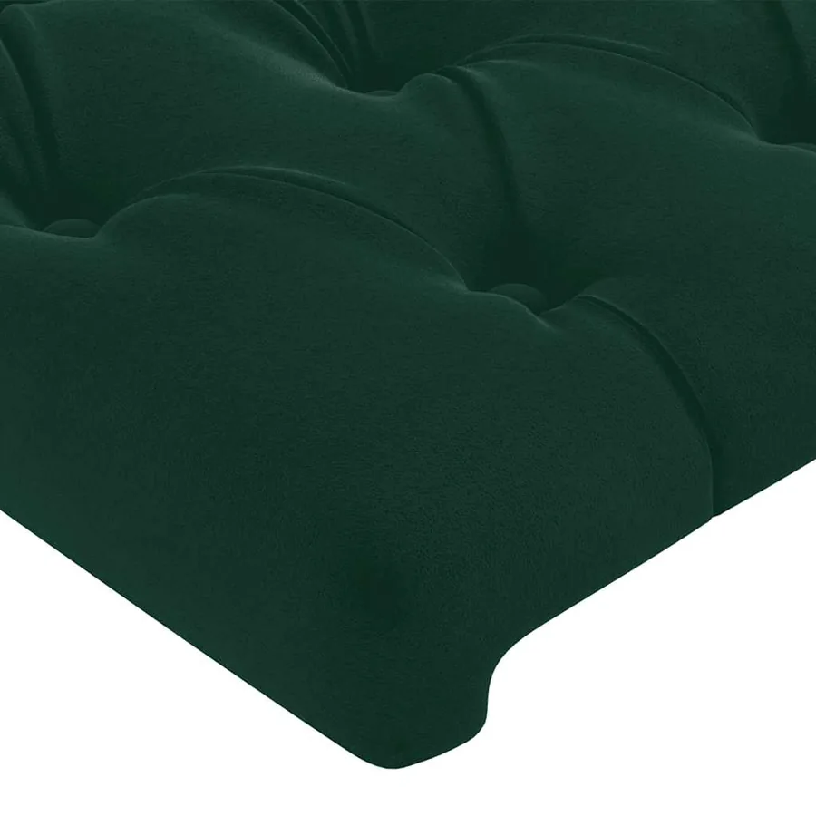 Tête de lit Vert foncé 100x7x78/88 cm Velours - 4