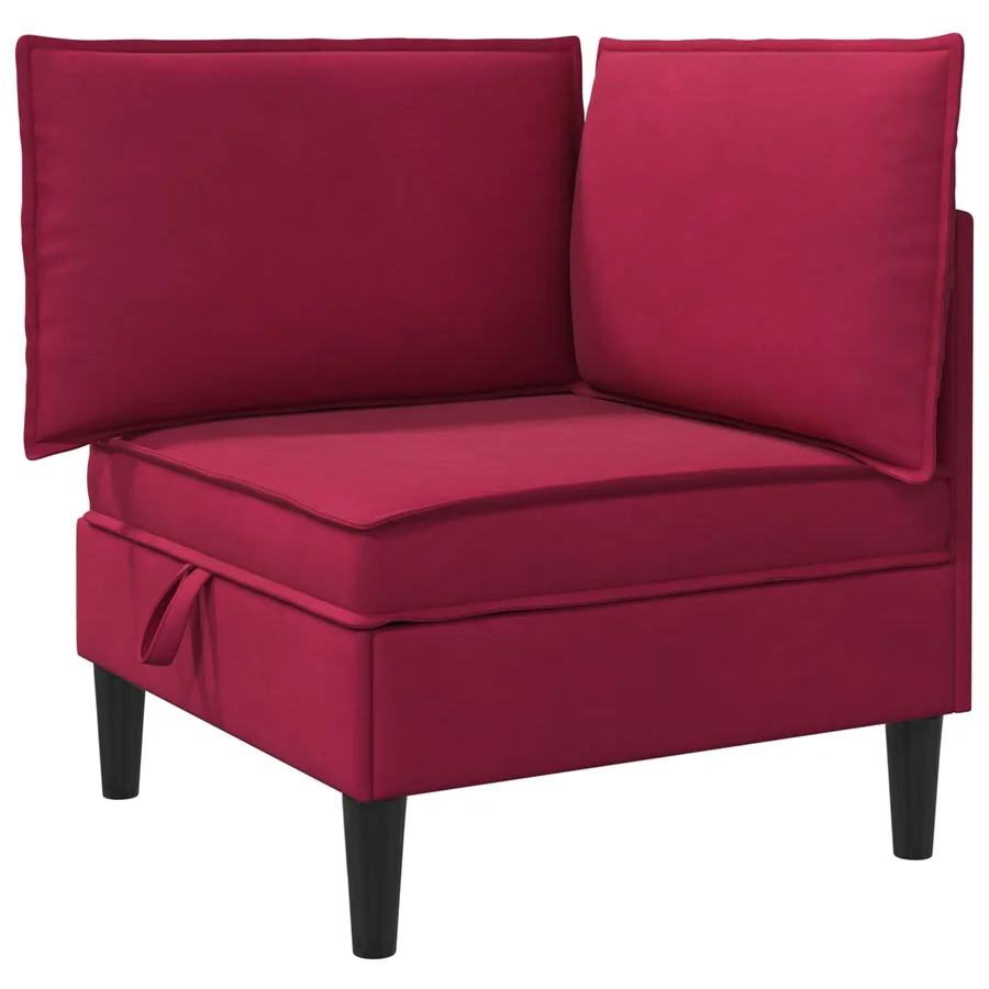Ensemble de meubles pour le salon 4 pcs Bordeaux Velours - 7