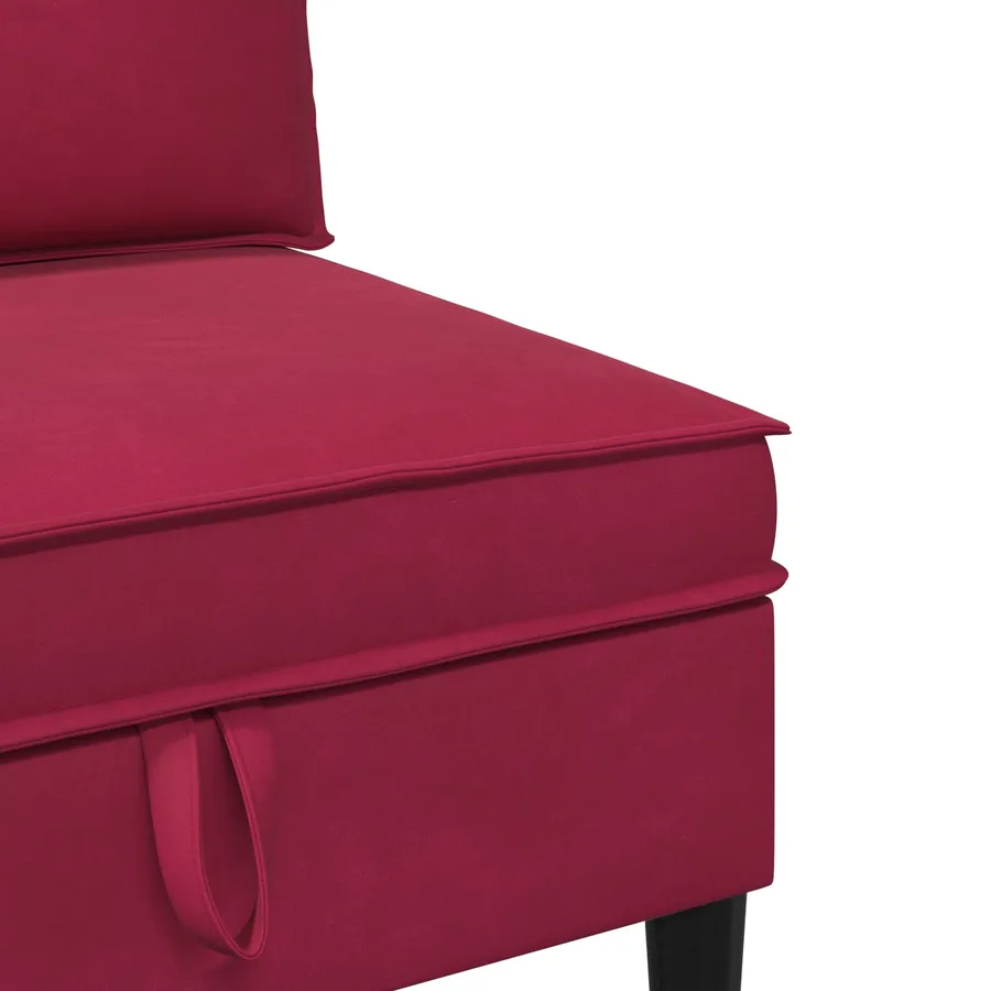 Ensemble de meubles pour le salon 4 pcs Bordeaux Velours - 9