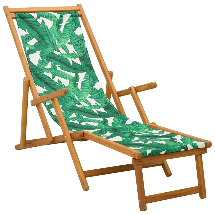 Chaise longue pliante 3 Position Bois d'eucalyptus massif - 2