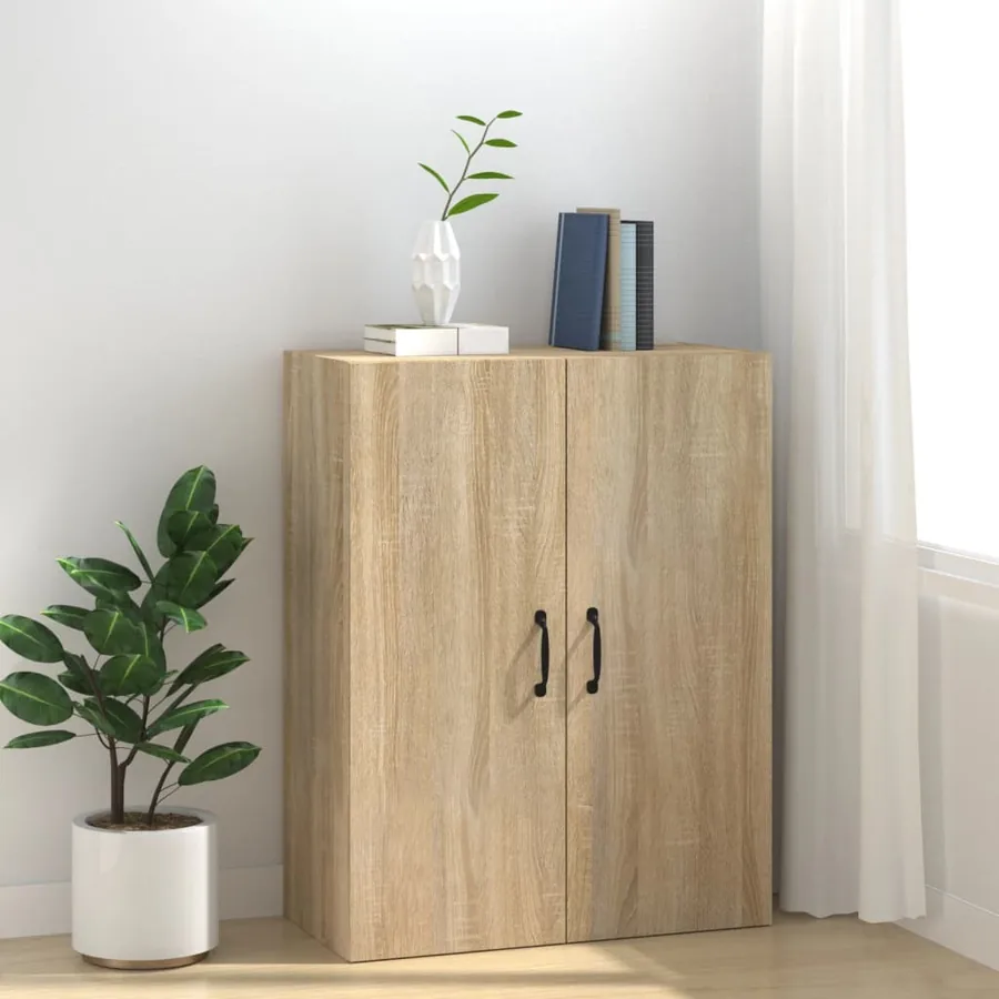 Armoire suspendue Chêne sonoma 69,5x34x90 cm Bois d'ingénierie - 3