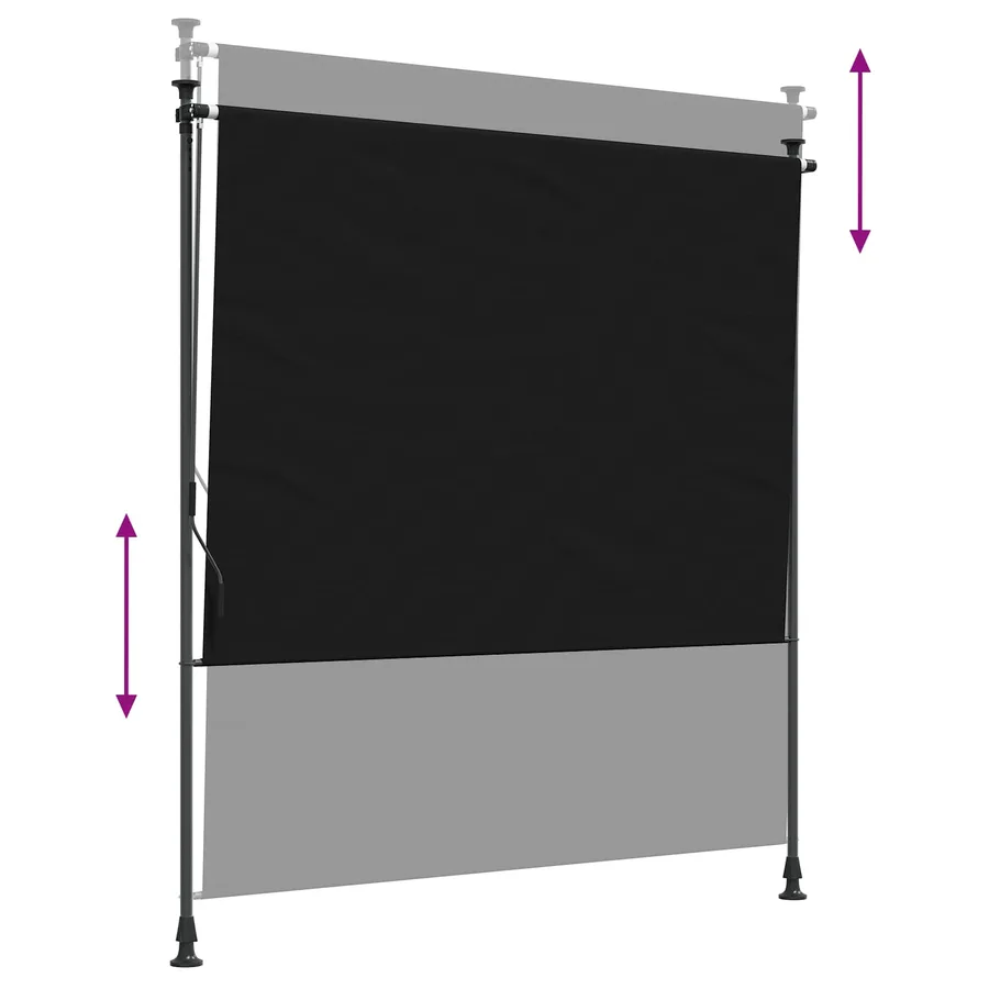 Store Roulant Extérieur Noir 120 x 270 cm - 6