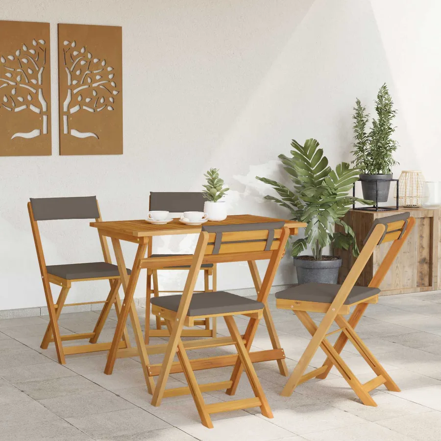Chaises de bistrot d'extérieur 4 pcs Gris foncé 40 x 53 x 80 cm - 3
