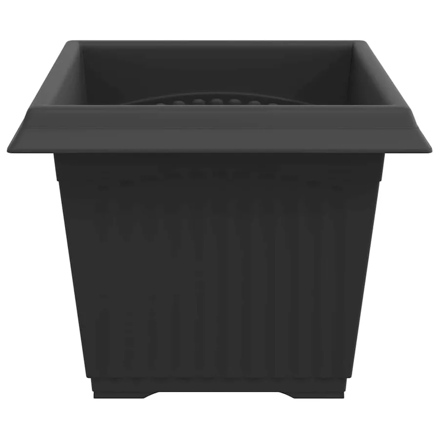 Pot de Fleurs Carré 24 pcs Noir 23 x 23 x 17,5 cm Plastique - 6