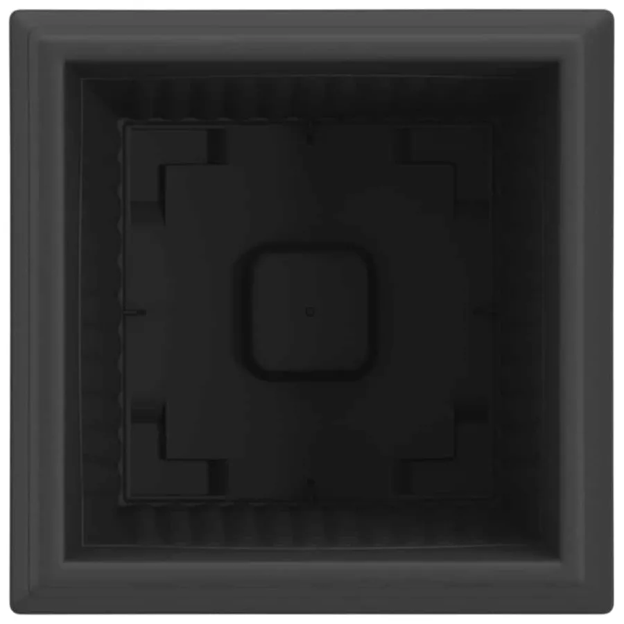 Pot de Fleurs Carré 24 pcs Noir 23 x 23 x 17,5 cm Plastique - 7