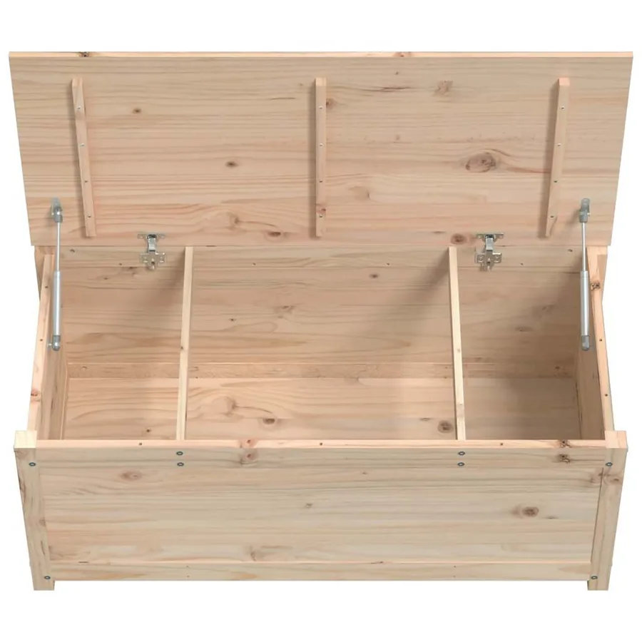 Boîte de rangement 110x50x45,5 cm Bois massif de pin - 8