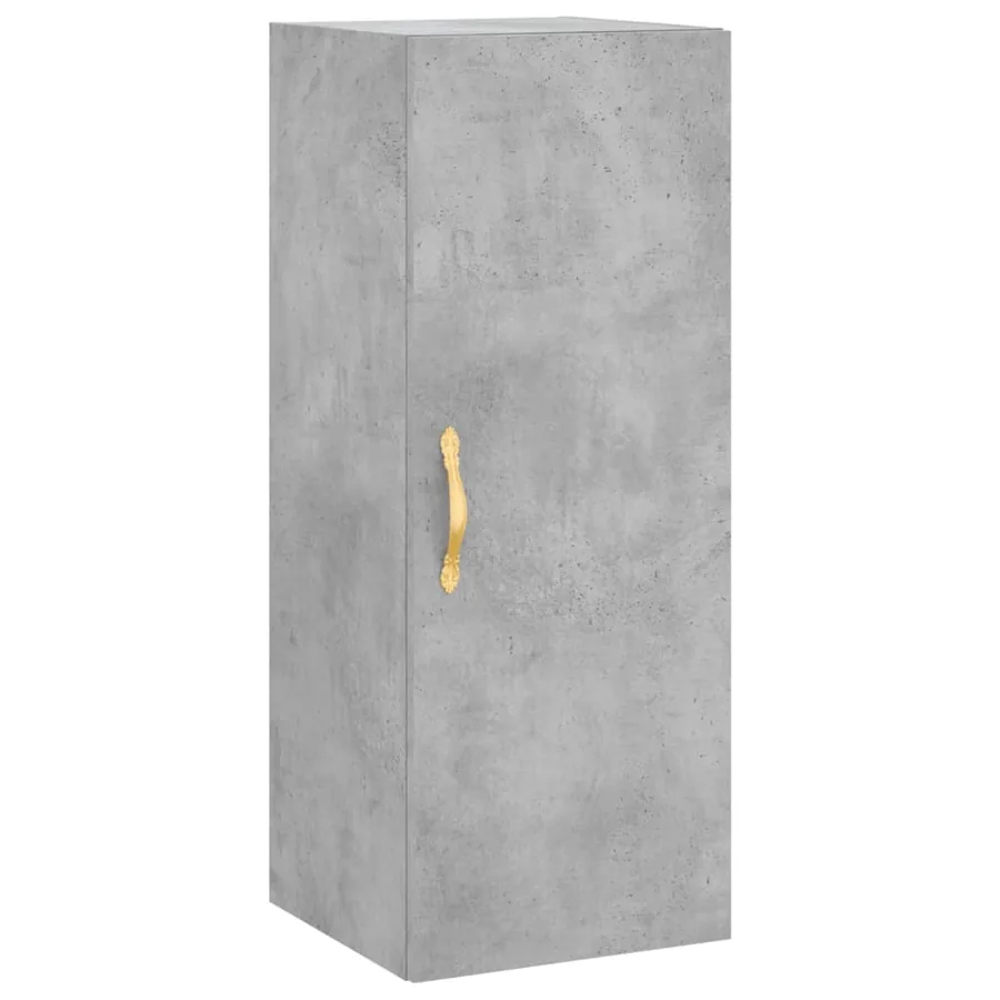 Buffet haut Gris béton 34,5x34x180 cm Bois d'ingénierie - 5