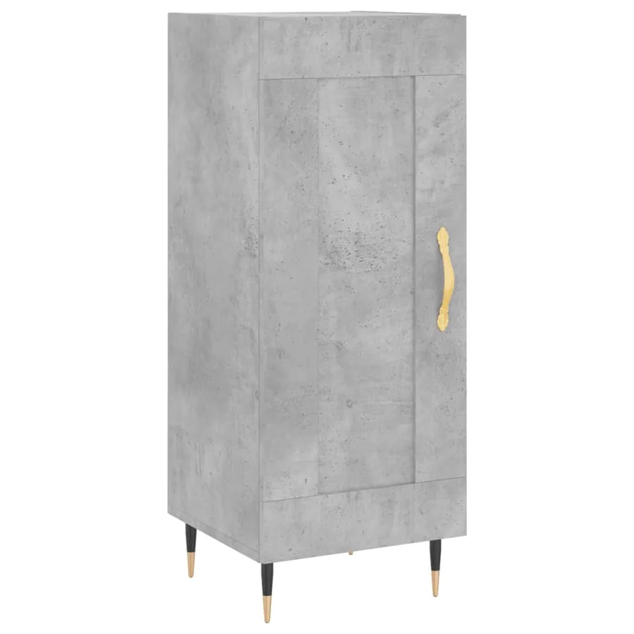 Buffet haut Gris béton 34,5x34x180 cm Bois d'ingénierie - 7