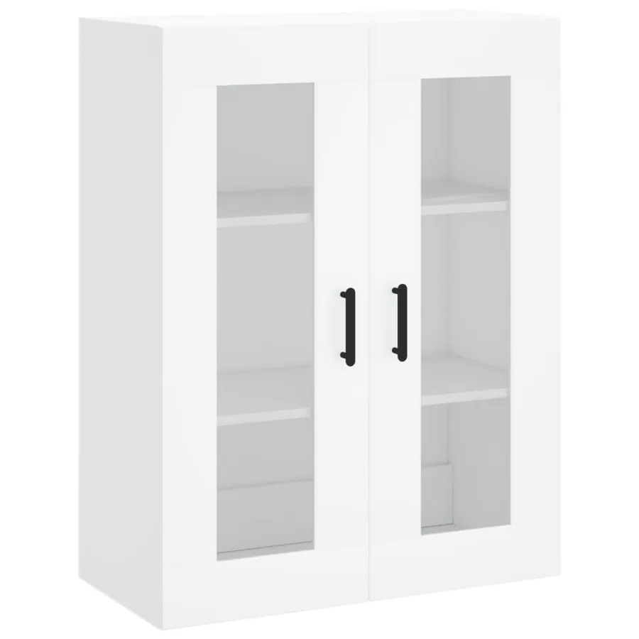 Buffet haut Blanc 69,5x34x180 cm Bois d'ingénierie - 5