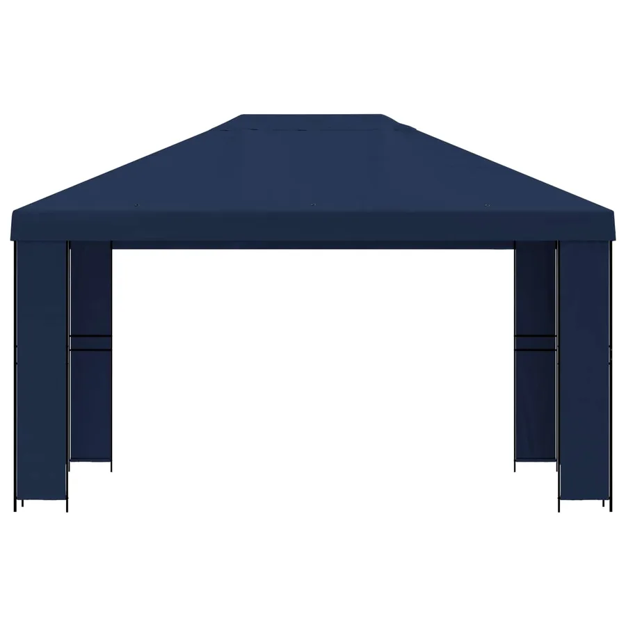 Pavillon 4 × 3 m Bleu Polyester et Acier 190 gsm - 3