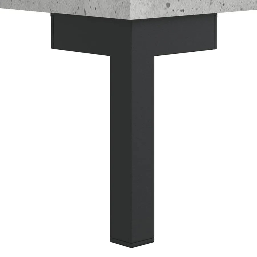 Buffet haut Gris béton 69,5x34x180 cm Bois d'ingénierie - 11
