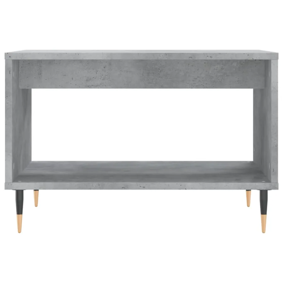 Table basse gris béton 60x50x40 cm bois d'ingénierie - 4