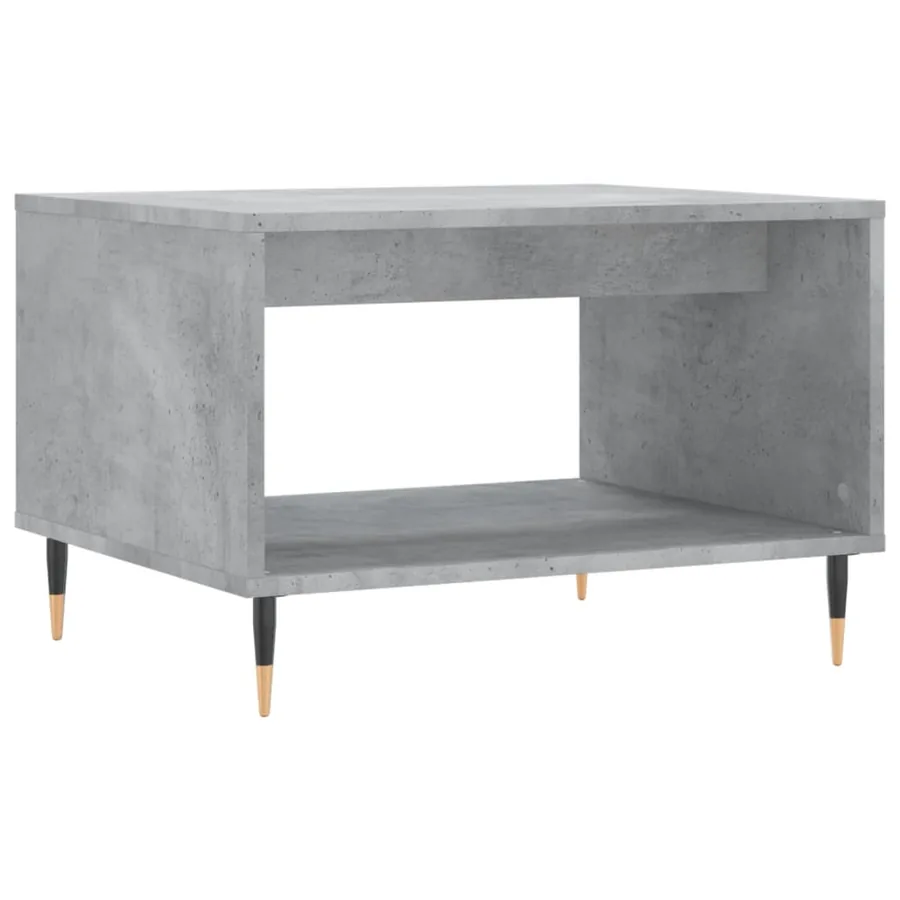 Table basse gris béton 60x50x40 cm bois d'ingénierie - 6