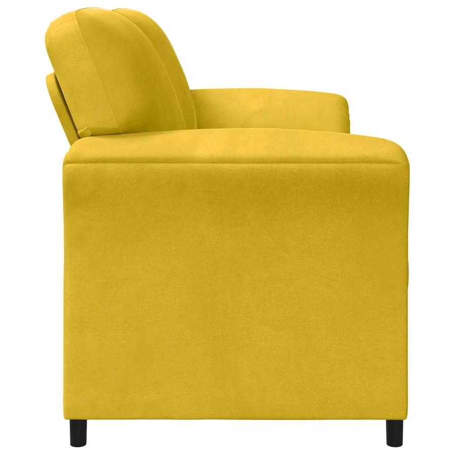 Sofa 2 places Jaune 138 x 83 x 95 cm Velours - 4