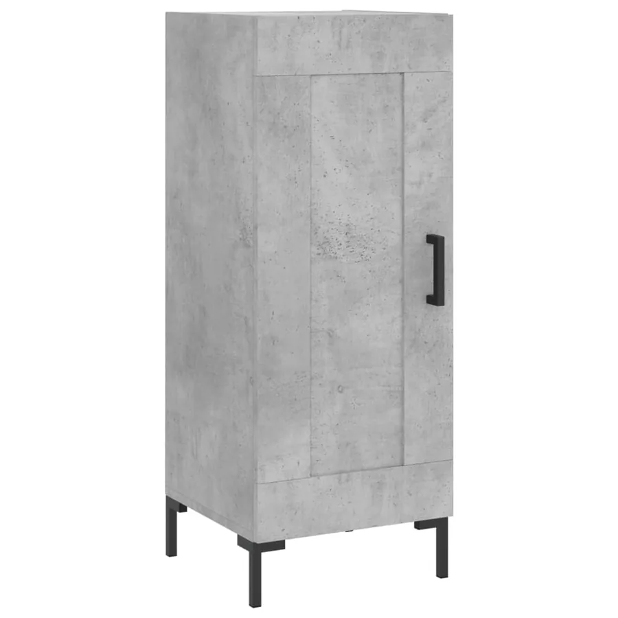 Buffet haut Gris béton 34,5x34x180 cm Bois d'ingénierie - 7