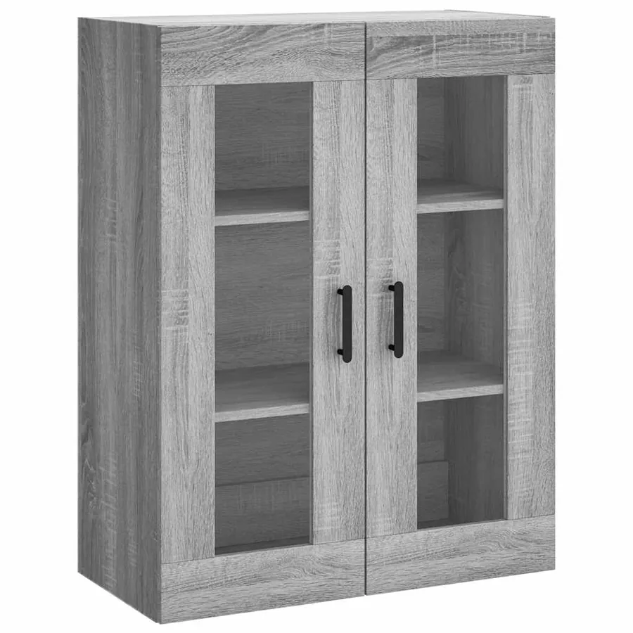 Buffet haut Sonoma gris 69,5x34x180 cm Bois d'ingénierie - 5